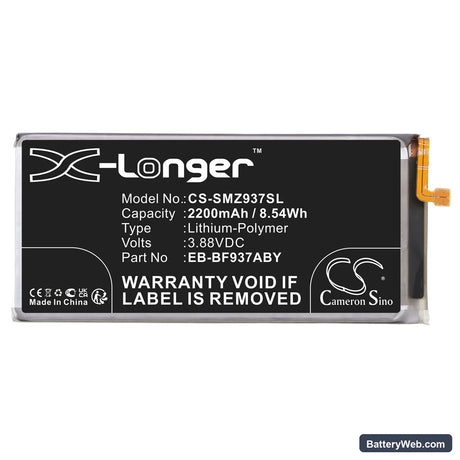 Samsung Galaxy Z Fold4 Replacement Battery, 3.88V, 2200mAh, Li-Polymer 3
