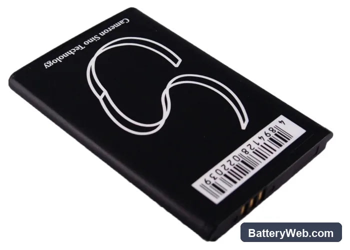 Samsung SGH-ZV60 Replacement Battery, 3.7V, 750mAh, Li-ion 3