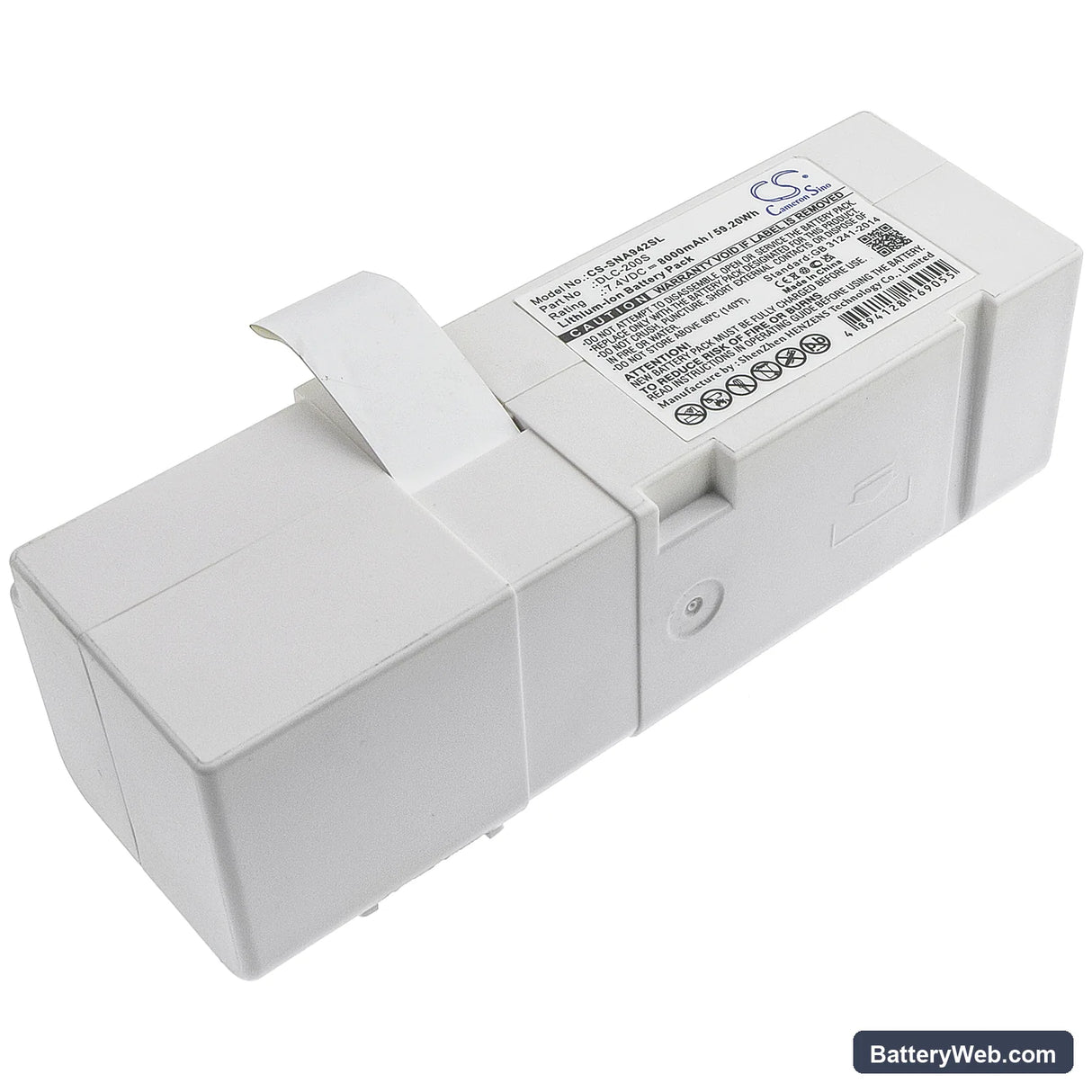 SerComm NA942S Replacement Battery, 7.4V, 8000mAh, Li-ion 1