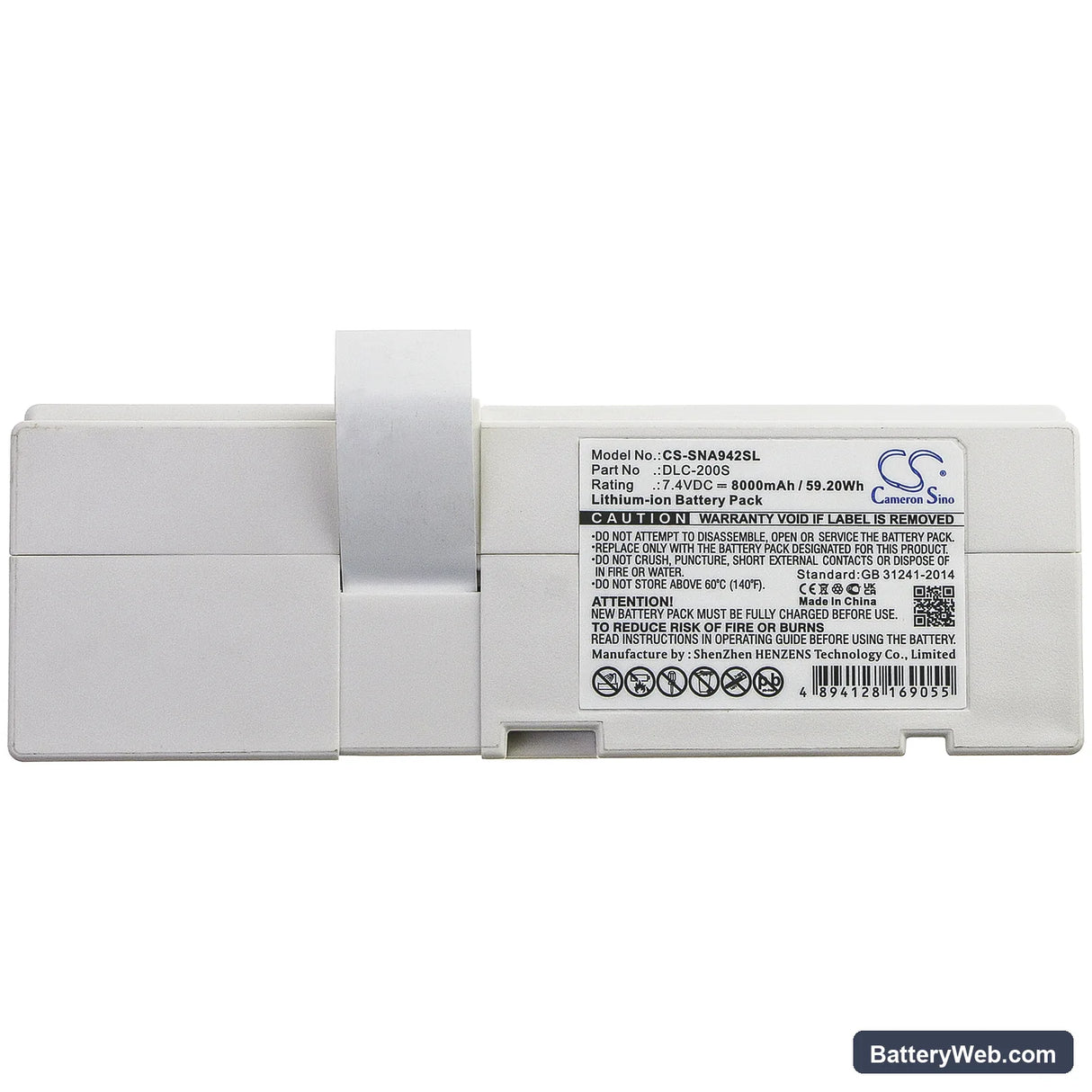 SerComm NA942S Replacement Battery, 7.4V, 8000mAh, Li-ion 5