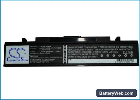 Samsung Q318 Replacement Battery, 11.1V, 6600mAh, Li-ion 4