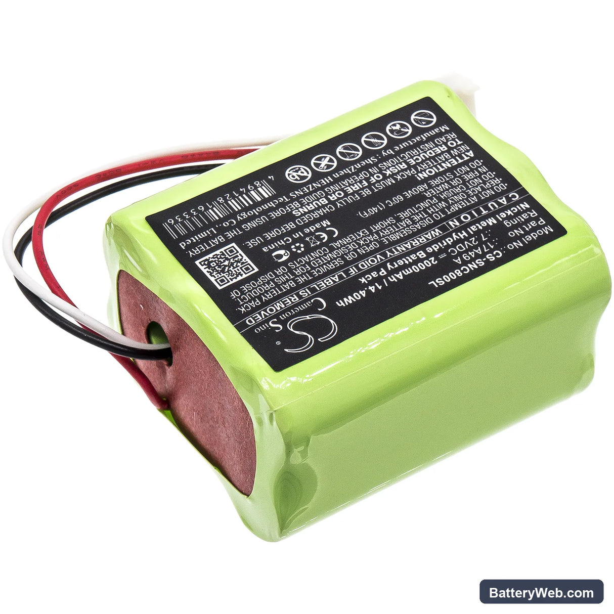 Sencore 17A49 A Replacement Battery, 7.2V, 2000mAh, Ni-MH 2