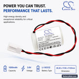 Sonnenschein Sonnecell TL-5276/W Replacement Battery, 3.6V, 1000mAh, Li-SOCl2 7