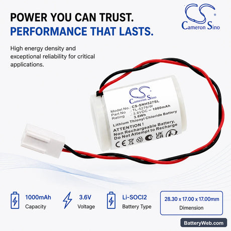 Sonnenschein Sonnecell TL-5276/W Replacement Battery, 3.6V, 1000mAh, Li-SOCl2 7