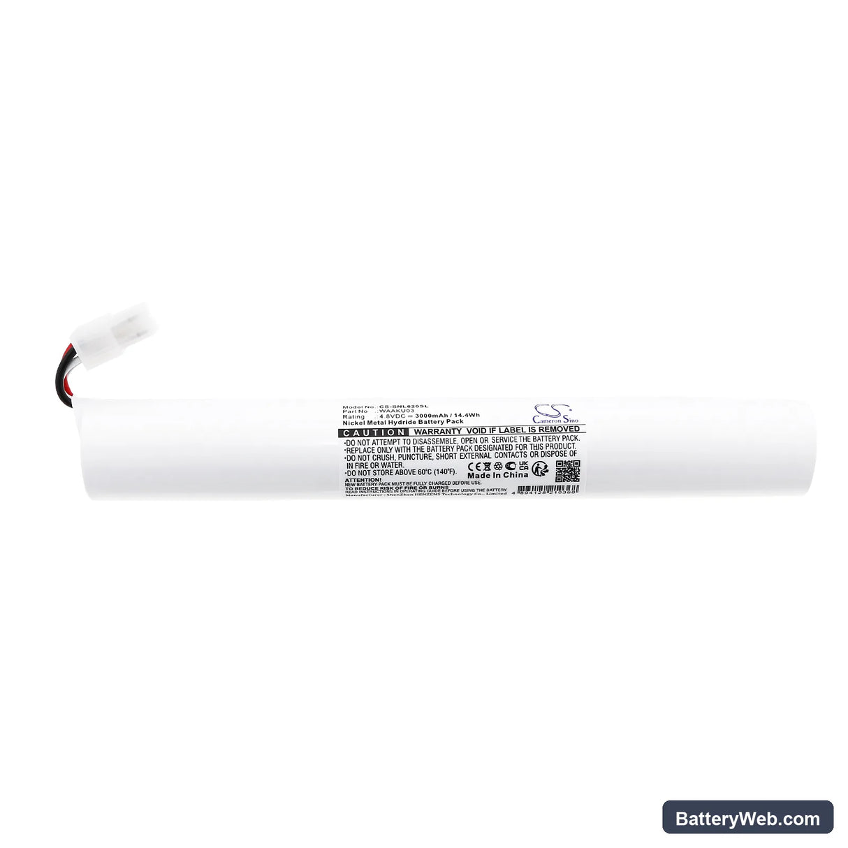 Sonel MMR-630 micro-ohmmeters Replacement Battery, 4.8V, 3000mAh, Ni-MH 3