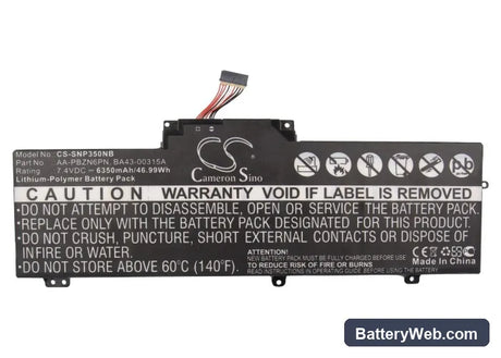 Samsung NP350U2A Replacement Battery, 7.4V, 6350mAh, Li-Polymer 5