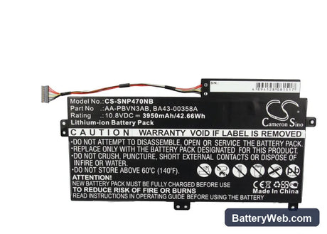 Samsung NP470 Replacement Battery, 10.8V, 3950mAh, Li-ion 5