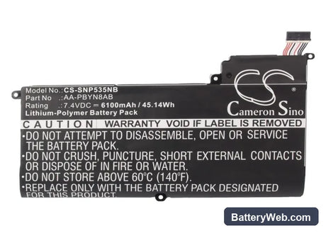 Samsung NP530U4B Replacement Battery, 7.4V, 6100mAh, Li-Polymer 5