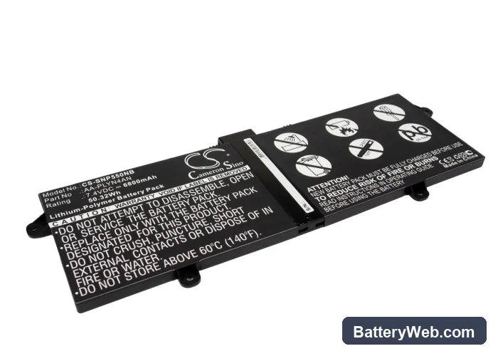 Samsung XE550C22 Replacement Battery, 7.4V, 6800mAh, Li-Polymer 1