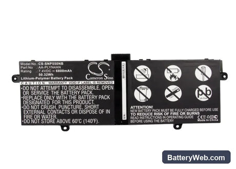 Samsung XE550C22 Replacement Battery, 7.4V, 6800mAh, Li-Polymer 5