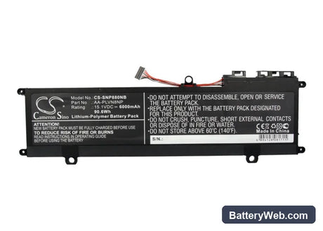 Samsung NP880Z5E Replacement Battery, 15.1V, 6000mAh, Li-Polymer 5