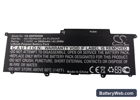 Samsung NP900X3C Replacement Battery, 7.4V, 5850mAh, Li-Polymer 5