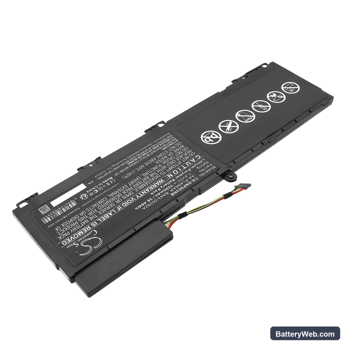 Samsung NP900X3A Replacement Battery, 7.4V, 5200mAh, Li-Polymer 2