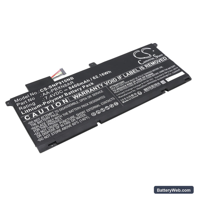 Samsung 900X4B-A02 Replacement Battery, 7.4V, 8400mAh, Li-Polymer 1