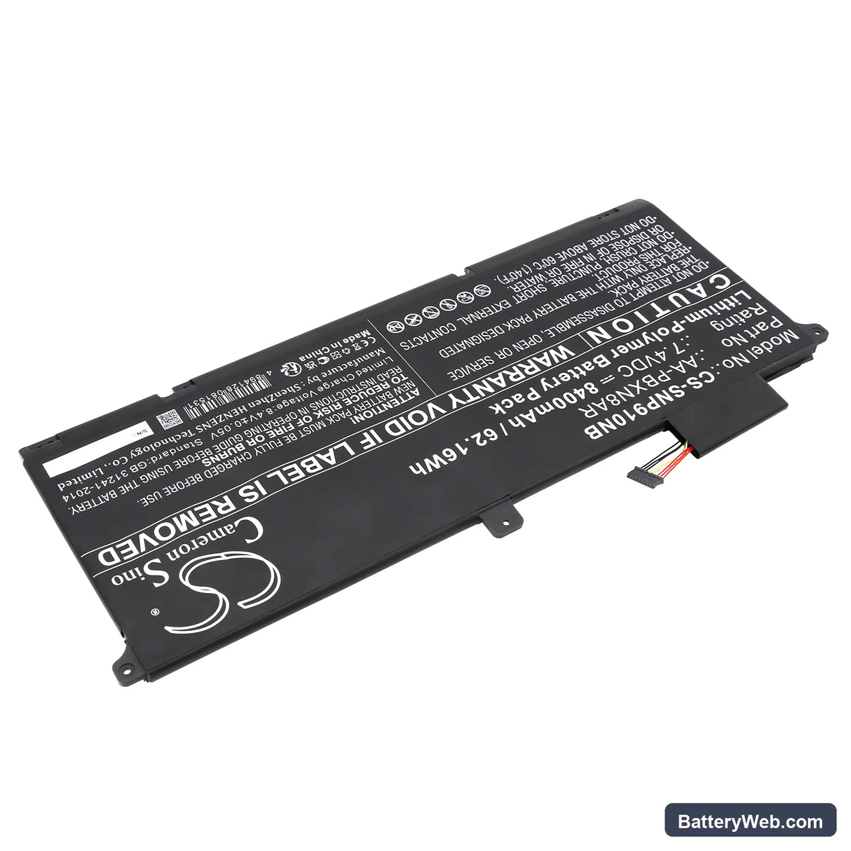 Samsung 900X4B-A02 Replacement Battery, 7.4V, 8400mAh, Li-Polymer 2