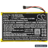 Sony NWZ-Z1050 Replacement Battery, 3.7V, 1300mAh, Li-Polymer 3