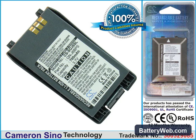 Sony CMD-J6 Replacement Battery, 3.7V, 700mAh, Li-ion 1