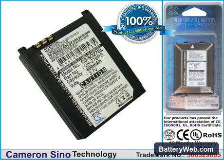 Sony CMD-Z7 Replacement Battery, 3.7V, 600mAh, Li-ion 1