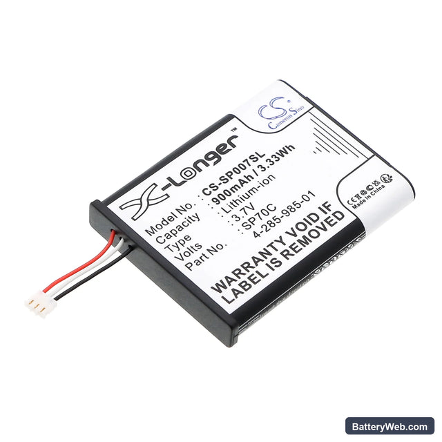 Sony PSP E1000 Replacement Battery, 3.7V, 900mAh, Li-ion 1