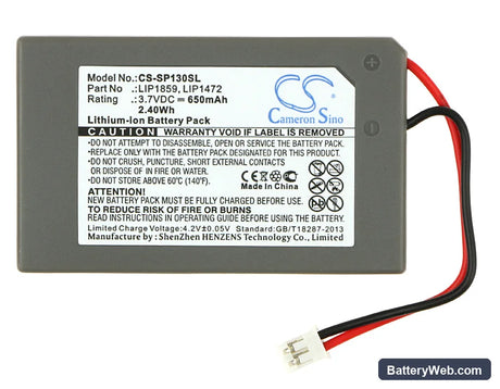 Sony PS3 Replacement Battery, 3.7V, 650mAh, Li-ion 5