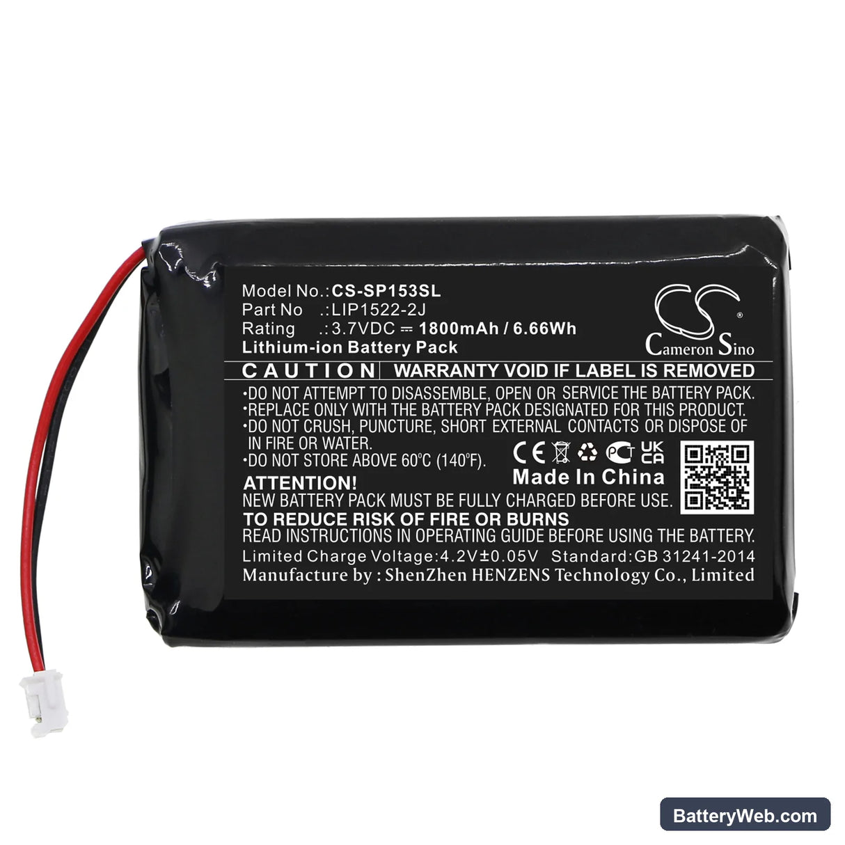 Sony CUH-ZCT2H Replacement Battery, 3.7V, 1800mAh, Li-ion 3