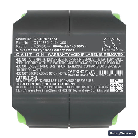 Spectra Precision GL622 Replacement Battery, 4.8V, 10000mAh, Ni-MH 5