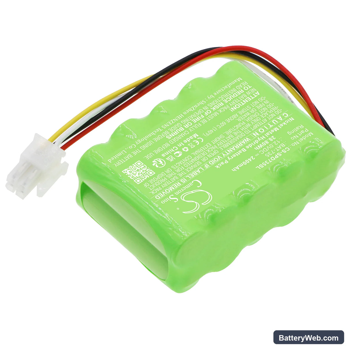 Shimpo DT-735 Stroboscope Replacement Battery, 12V, 2400mAh, Ni-MH 2