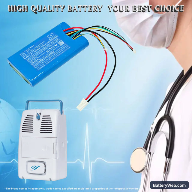 AirSep FreeSthle 5 Oxyegn Replacement Battery, 14.4V, 5200mAh, LiFePO4 1