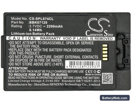 SpectraLink 8742 Replacement Battery, 3.7V, 2200mAh, Li-ion 3