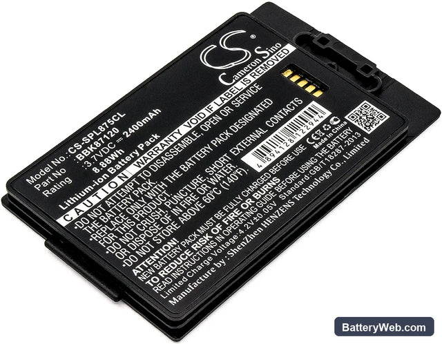 SpectraLink 8742 Replacement Battery, 3.7V, 2400mAh, Li-ion 1