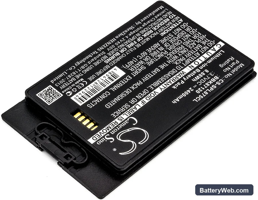 SpectraLink 8742 Replacement Battery, 3.7V, 2400mAh, Li-ion 2