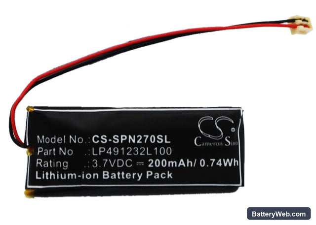 Sony PSP-N270 Replacement Battery, 3.7V, 200mAh, Li-Polymer 1