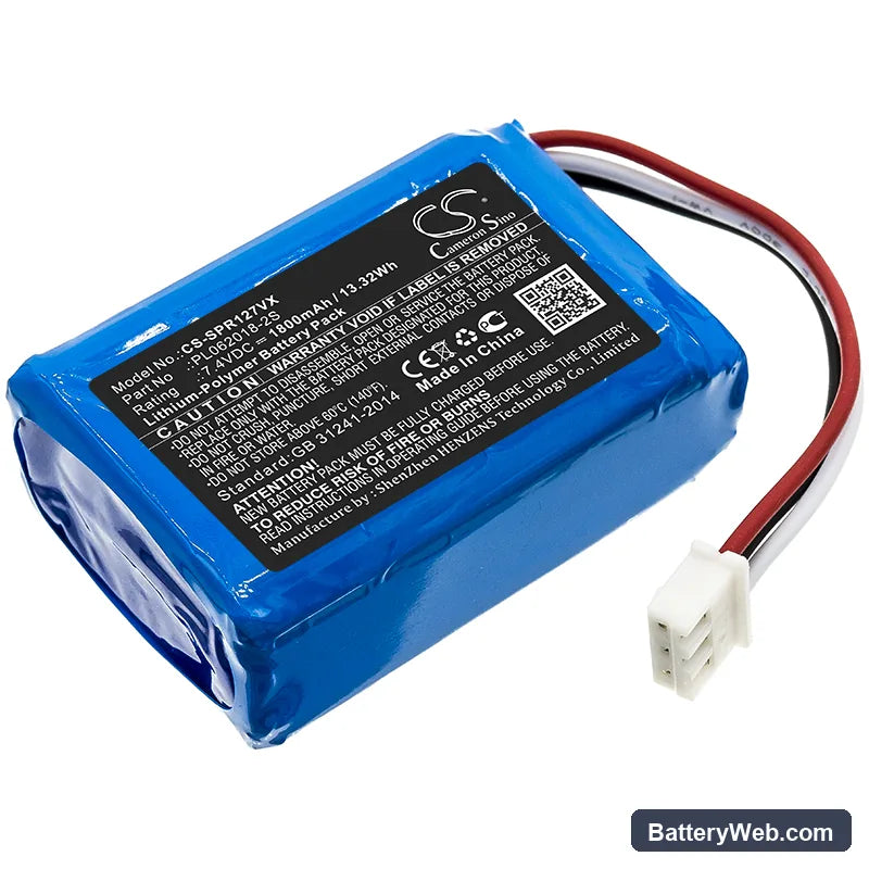 Sichler PR-030 Replacement Battery, 7.4V, 1800mAh, Li-Polymer 1