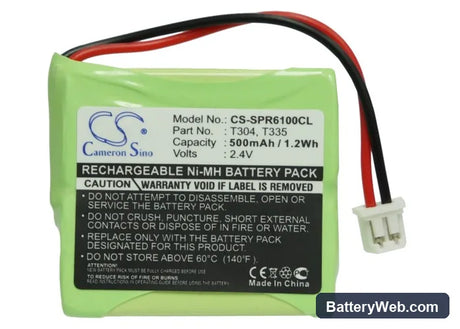 GP Replacement Battery, 2.4V, 500mAh, Ni-MH 5