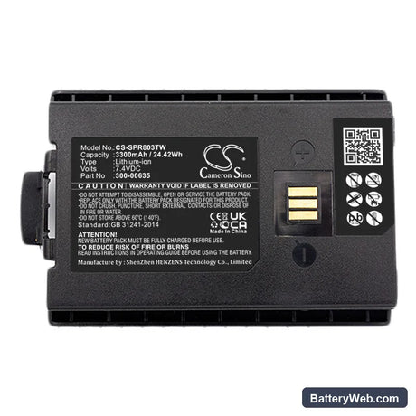 Simoco-Sepura Tetra STP8000 Replacement Battery, 7.4V, 3300mAh, Li-ion 5