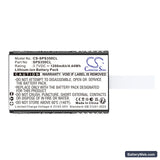SpectraLink S35 DECT Handset Replacement Battery, 3.7V, 1200mAh, Li-ion 3