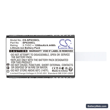 SpectraLink S35 DECT Handset Replacement Battery, 3.7V, 1200mAh, Li-ion 3