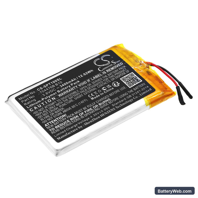 SPOT SPOT X Replacement Battery, 3.8V, 3400mAh, Li-Polymer 1