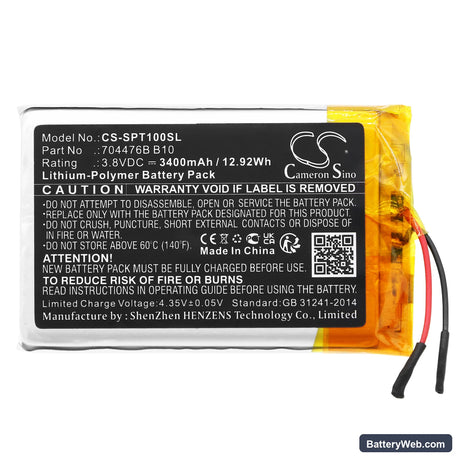 SPOT SPOT X Replacement Battery, 3.8V, 3400mAh, Li-Polymer 3