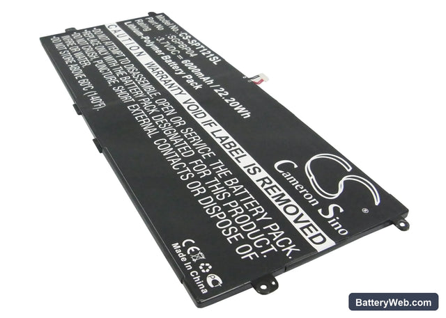 Sony Tablet S Replacement Battery, 3.7V, 6000mAh, Li-Polymer 1
