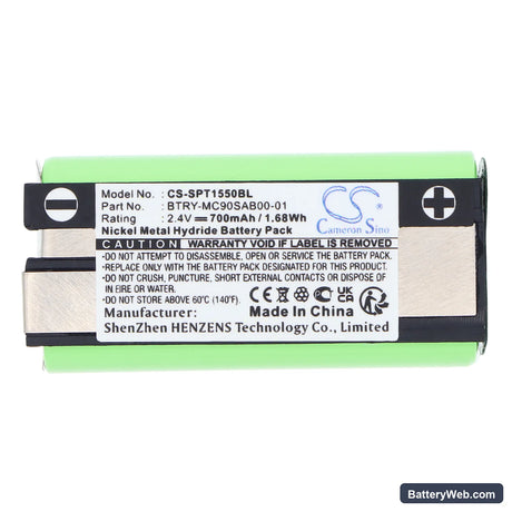 Symbol SPT-1500 Replacement Battery, 2.4V, 700mAh, Ni-MH 5