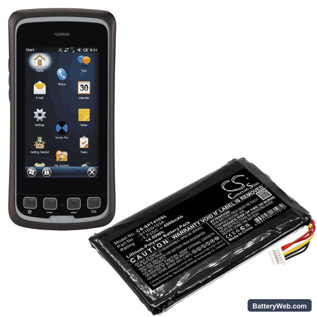 Geospatial T41-R01-001 Replacement Battery, 3.7V, 4000mAh, Li-Polymer 6