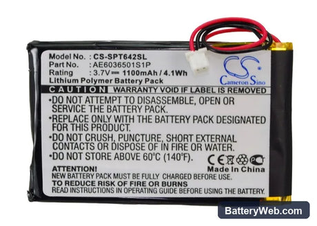Spetrotec 4642-E434-V12 SEG/N Replacement Battery, 3.7V, 1100mAh, Li-Polymer 5