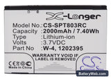 Sierra Wireless 803S 4G LTE Replacement Battery, 3.7V, 2000mAh, Li-ion 5