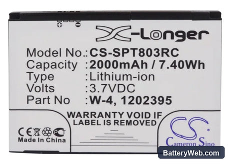 Sierra Wireless 803S 4G LTE Replacement Battery, 3.7V, 2000mAh, Li-ion 5