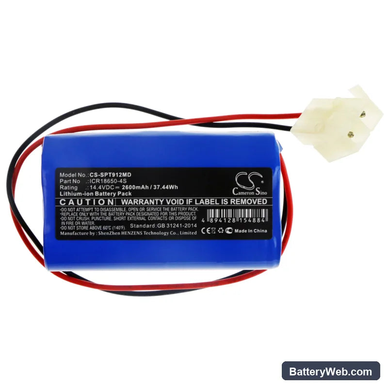 Spring ECG-912A Replacement Battery, 14.4V, 2600mAh, Li-ion 3