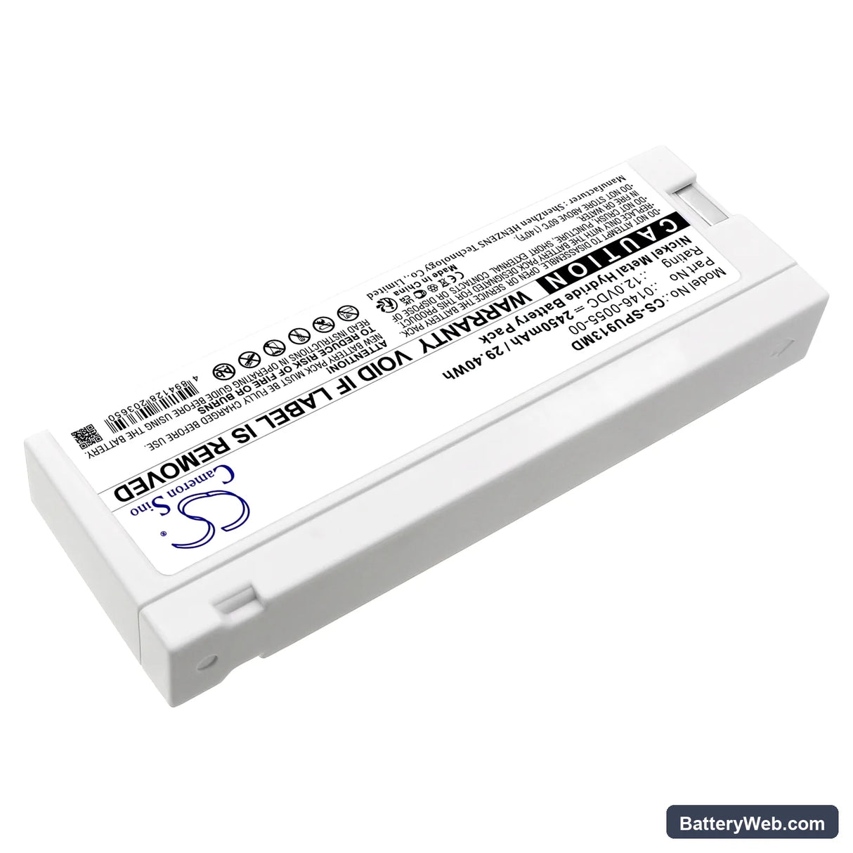 Spacelabs 90367 Replacement Battery, 12V, 2450mAh, Ni-MH 2