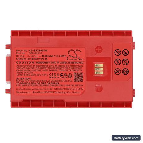 Sepura STP8X Replacement Battery, 7.4V, 1800mAh, Li-ion 5