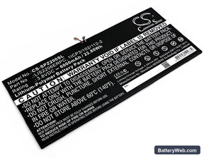 Sony Xperia Tablet Z2 Replacement Battery, 3.8V, 6000mAh, Li-Polymer 1