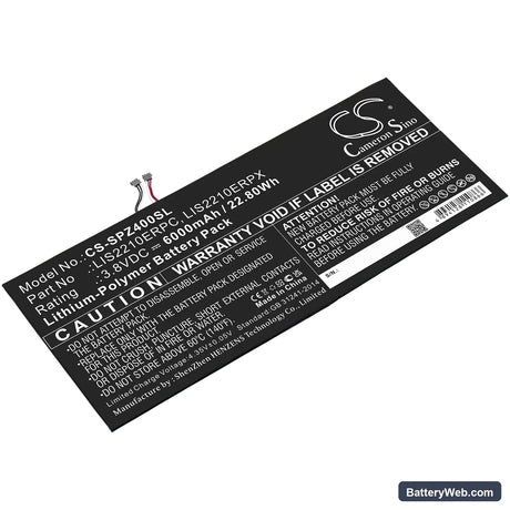 Sony Xperia Z4 Tablet SGP712 Replacement Battery, 3.8V, 6000mAh, Li-Polymer 1